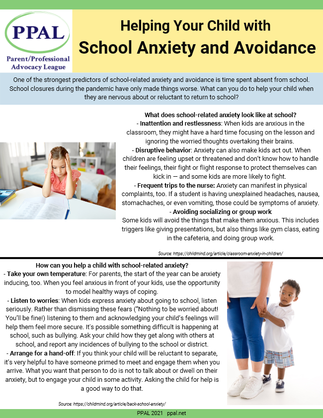 Helping Your Child with School Anxiety and Avoidance