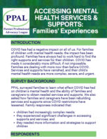 Accessing Mental Health Services & Supports: Families’ Experiences