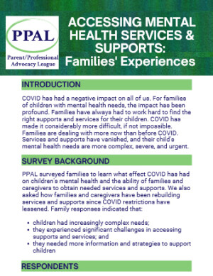 Accessing Mental Health Services & Supports: Families' Experiences