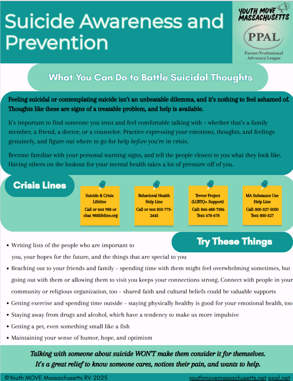Suicide Awareness and Prevention